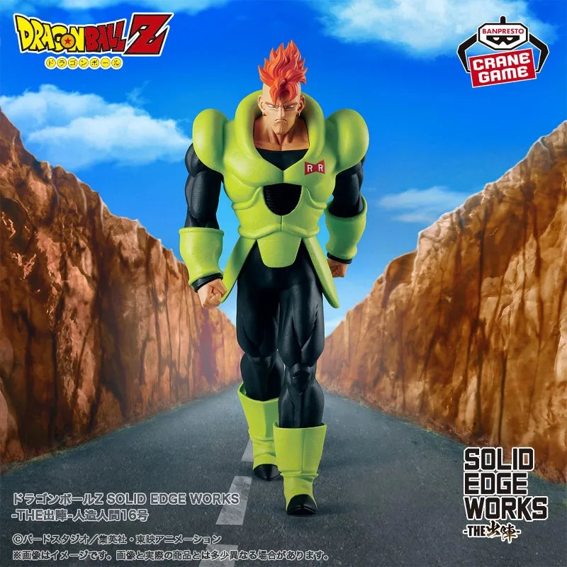 In stock Bandai Banpresto Dragon Ball Z Solid Edge Works The Departure Android 16 17 18 Collectible Model Toys Figures Gift