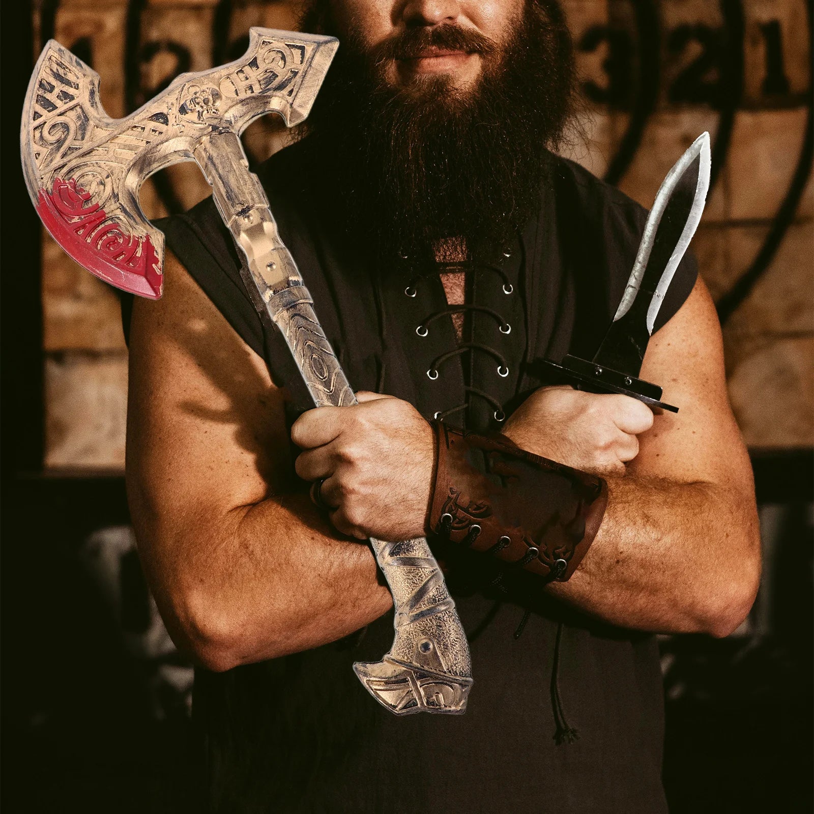 Stage Performance Axe Prop Realistic Look for Pirate Viking Cosplay Events Halloween Party Decorations Movie Props