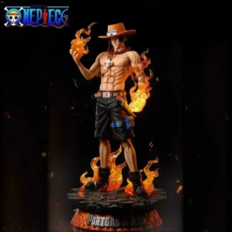 70cm New One Piece Gk Fantasy Third Anniversary 1/3 Ace Super Huge Collect Figures Trendy Statue Anime Decoration Christmas Gift