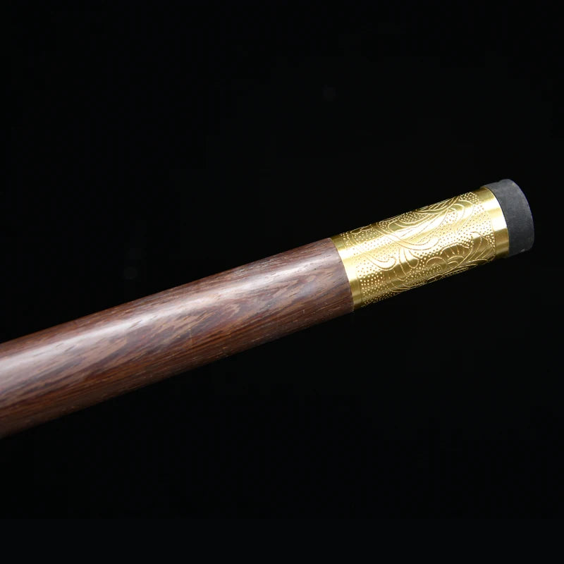 Chinese Cane Sword Folded Steel Damascus Blade Sharp Real Rosewood Scabbard Handmade Stick Sword Ready Battle Weapon Katanas