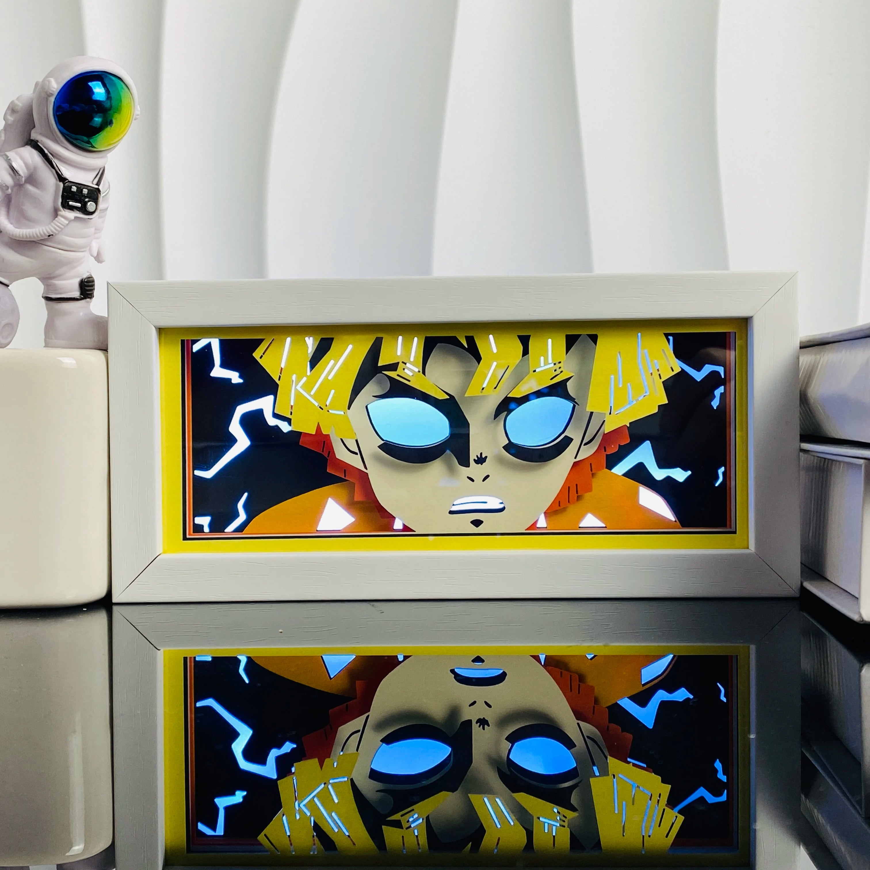 Anime Led Light Lamp For Room Decor Paper Cut Shadow Box Birthday Bedside Remote control Nightlight Manga Light Box Friend Gifts