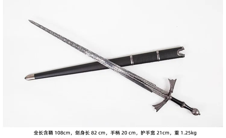 dark sister sword of the Dragon race, Damon Aegon,stainless steel real sword,cosplay one-handed sword, role-playing assassin
