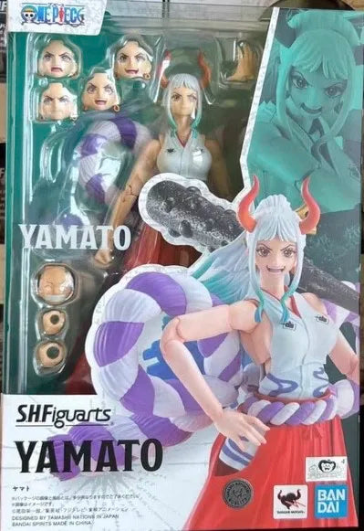 In Stock Genuine Bandai SHF One Piece Series Luffy Zoro Sanji Yonko Kaido Kid Trafalgar Law Action Figures Hand Model Collection