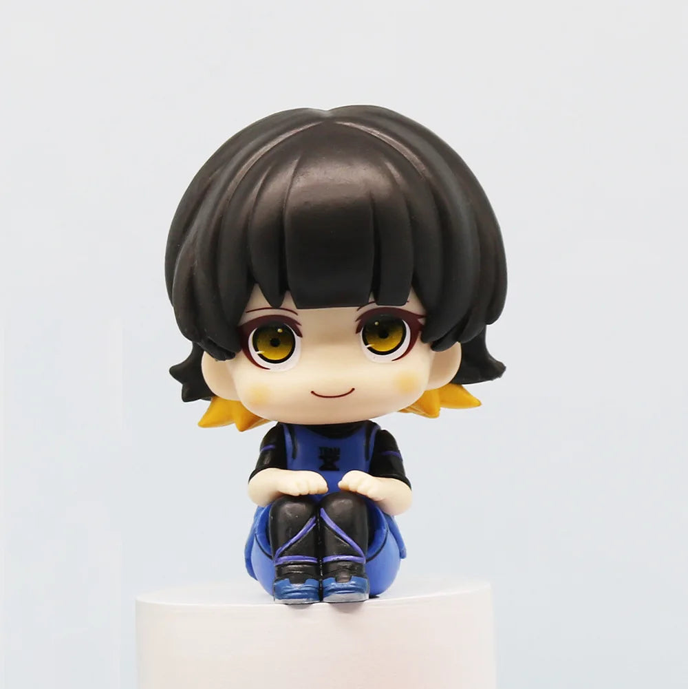 Animation 10cm Blue Prison Isagi Yoichi Doll Action Figures Q Version Chigiri Hyoma Bachira Nagi Seishiro Figure PVC Effigy Toys