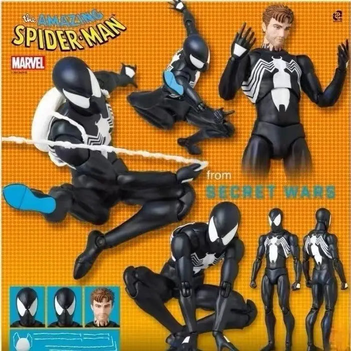 CT 1/12 The Amazing Spider-Man MAFEX 147 S.H.Figuarts Spider Man Venom symbiotic Black Suit Anime  Action Figures 6" Model Toy