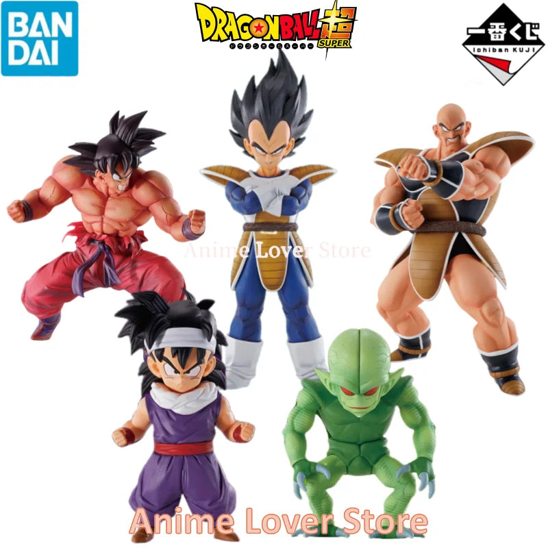 In Stock Bandai Original Anime Dragon Ball Ichiban Kuji Son Goku Saibaiman Nappa Son Gohan Vegeta Anime Figures Toy