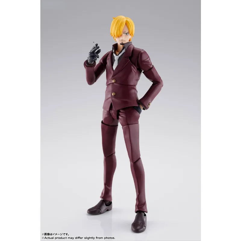 In Stock Genuine Bandai SHF One Piece Series Luffy Zoro Sanji Yonko Kaido Kid Trafalgar Law Action Figures Hand Model Collection