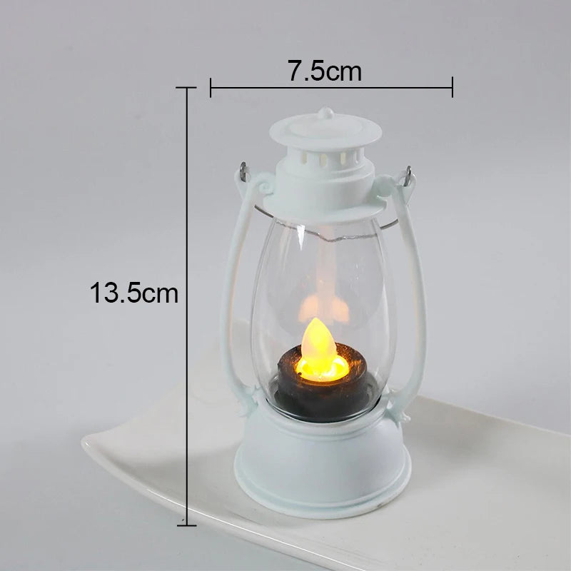 Calcifer Flameless Night Light Halloween Retro Decorative Candle Light Cartoon Anime Kerosene Lamp Bedroom Bedside Table Lamp