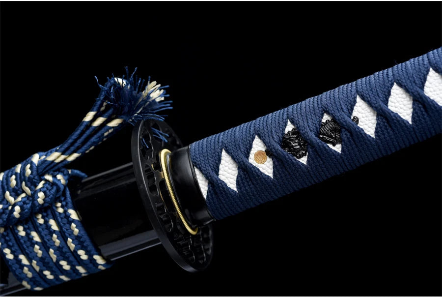 Masahiro Katanas Folded Blue Blade Home Decoration Swords Handmade Full Tang 41 Inch Last Warrior Swords