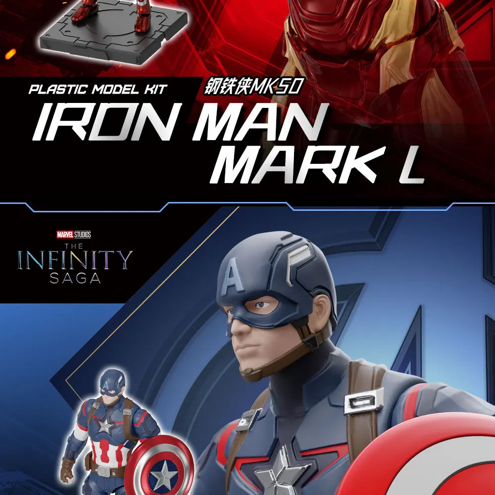 Fondjoy Iron Man MK50 Action Figures Hulk Spider-Man Thanos 1/12 Assembled Toy Model Collect Ornaments Boy Toy Birthday Gifts