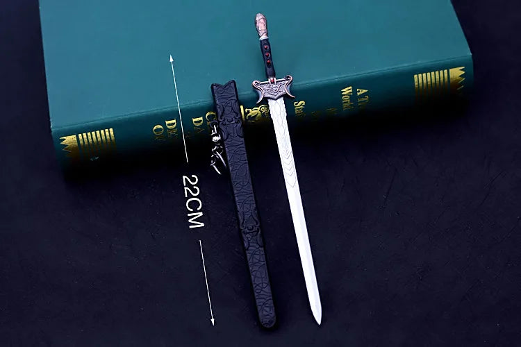 Sword Art Online 22CM Elucidator Anime Kirito Weapon Yuuki Asuna Green Rose Sword Real Steel Katana SAQ Japanese Catanas Toys