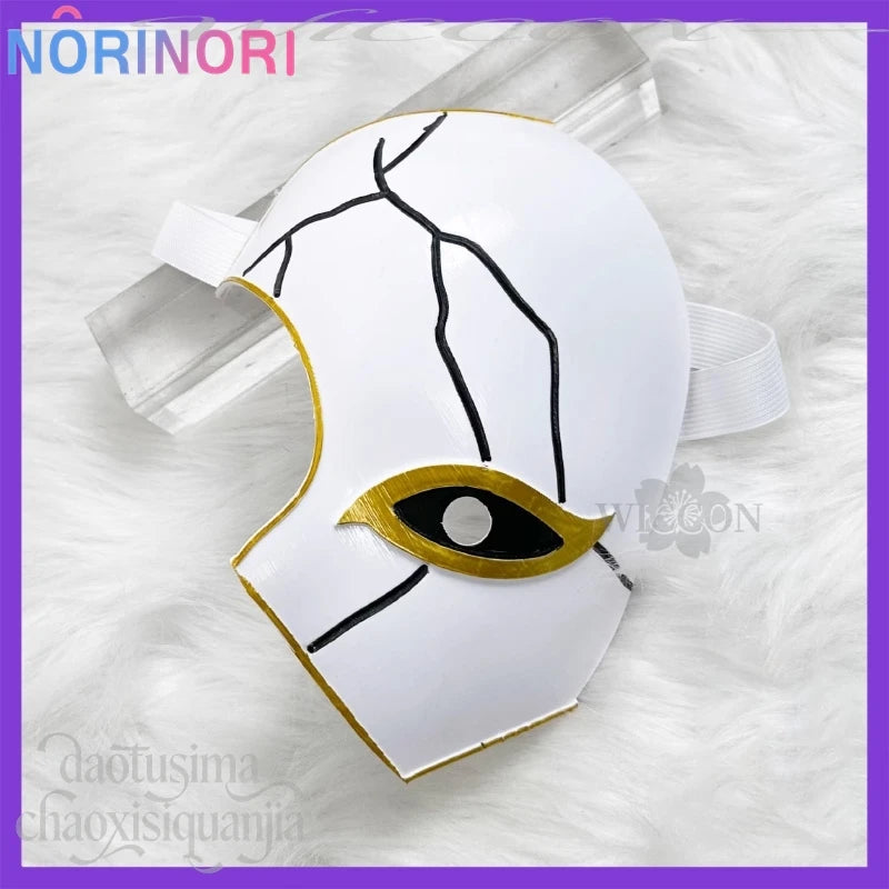 Anime Game Limbus Company Cosplay Rien 3D Polylactic Acid Half Mask Fake Props Accessories Handsome Goth Halloween Props