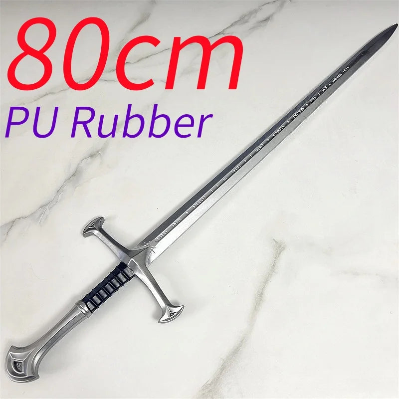 80cm Narsil Sword In The Movie The Holy Sword of Nasir Devil Aragon Sword Cos Props PU Rubber Halloween Gifts
