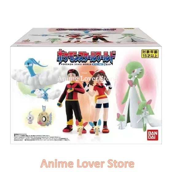 Bandai Original Scale World POKEMON Hoenn Region May Brendan Swablu Altaria Ralts Gardevoir Anime Figures Toys