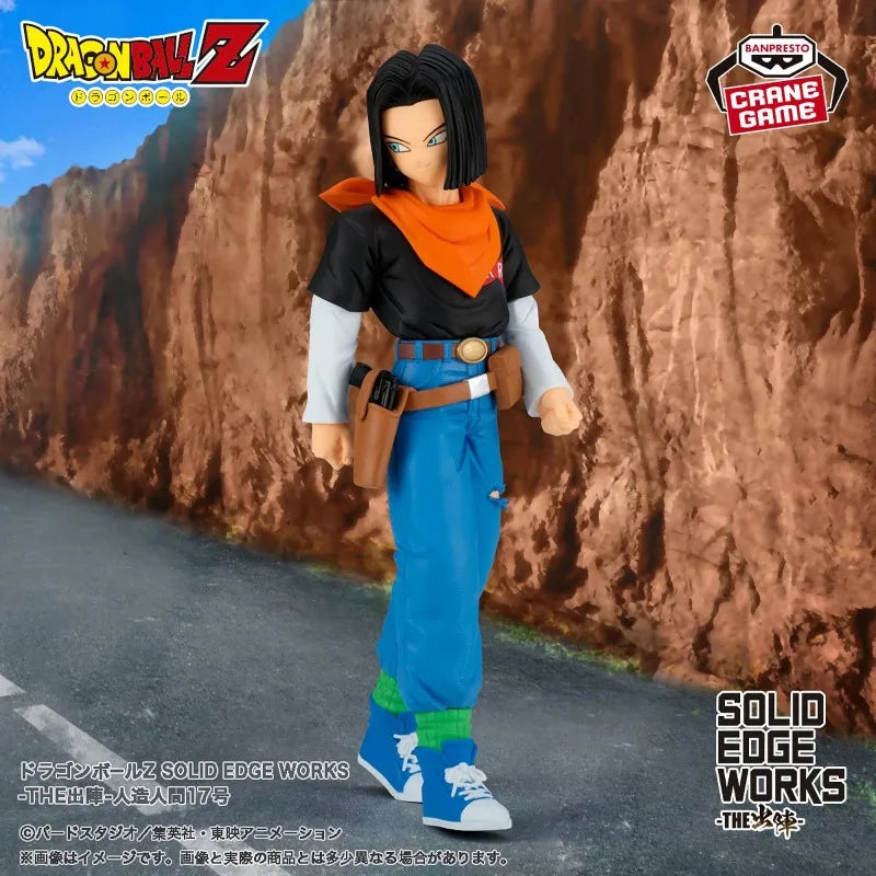 In stock Bandai Banpresto Dragon Ball Z Solid Edge Works The Departure Android 16 17 18 Collectible Model Toys Figures Gift