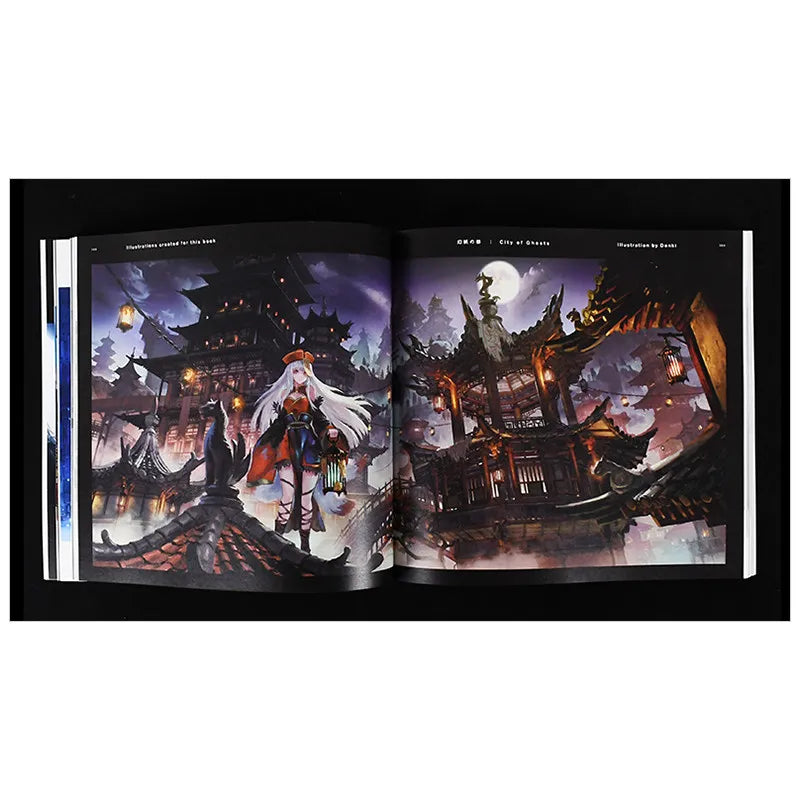 4 Books Set Japanese Original Illustration Art Book Dark Fantasy Nostalgia Parallel Scenes Can Purchase Separately
