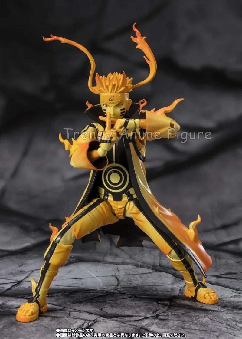 Anime Naruto Figures Shf Uzumaki Naruto Kurama Link Mode Courageous Strength That Binds Action Figure Movable Model Toys Gifts