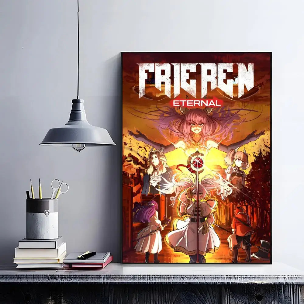 Frieren Retro Anime Poster
