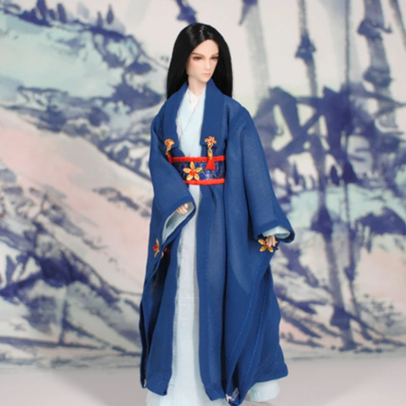 30cm Doll Chinese Ancient Costume Accessories 1/6 Male BJD Doll Figures Flexible Body Boy Doll Long Hair Boyfriend Toys Gift