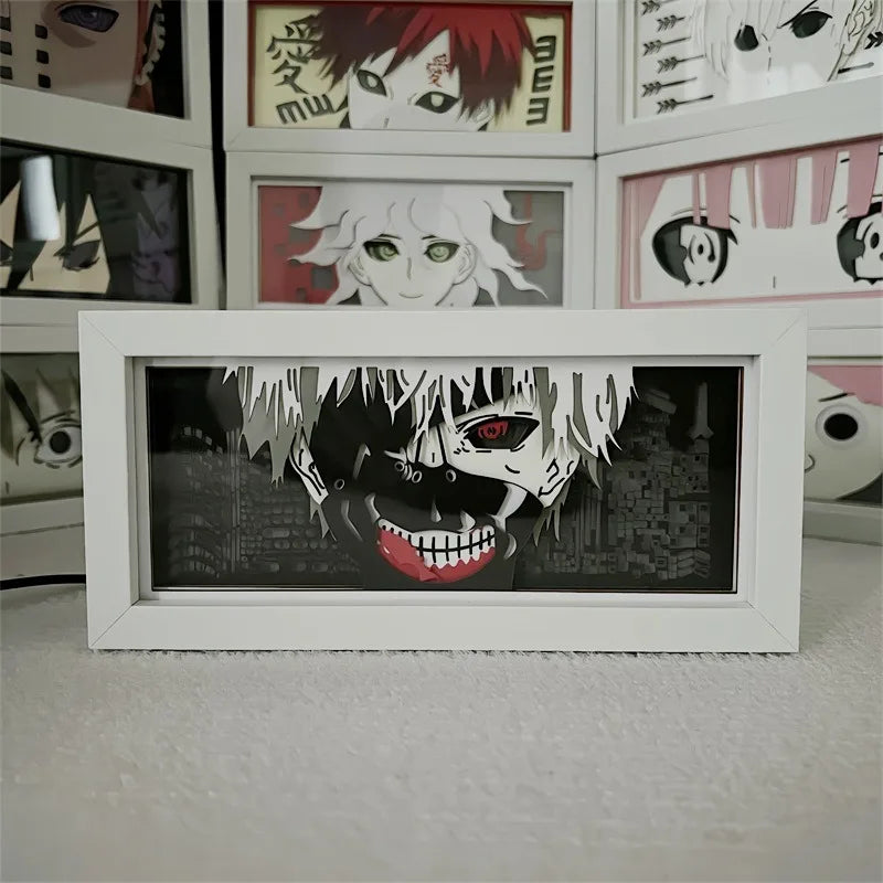 Anime Light Box Tokyo Ghoul:re Kaneki Ken Cartoon 3D Light Peripherals Color Lamp Bedroom Table Top Ornaments Funny Gifts Crafts