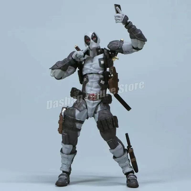 Amazing Yamaguchi 025EX Deadpool 3 Action Figure PVC Collection 15cm Revoltech Wade Winston Wilson Movable Figures Model Toys