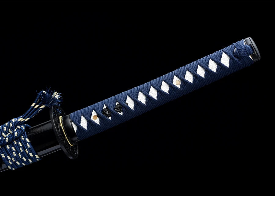 Masahiro Katanas Folded Blue Blade Home Decoration Swords Handmade Full Tang 41 Inch Last Warrior Swords