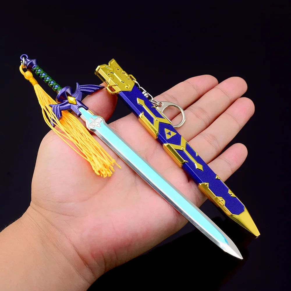 The Hyrule Fantasy Sword Keychains Link Game Periphery Metal  Collection Model Zeldas Keychain Ornament Crafts Gifts Toys