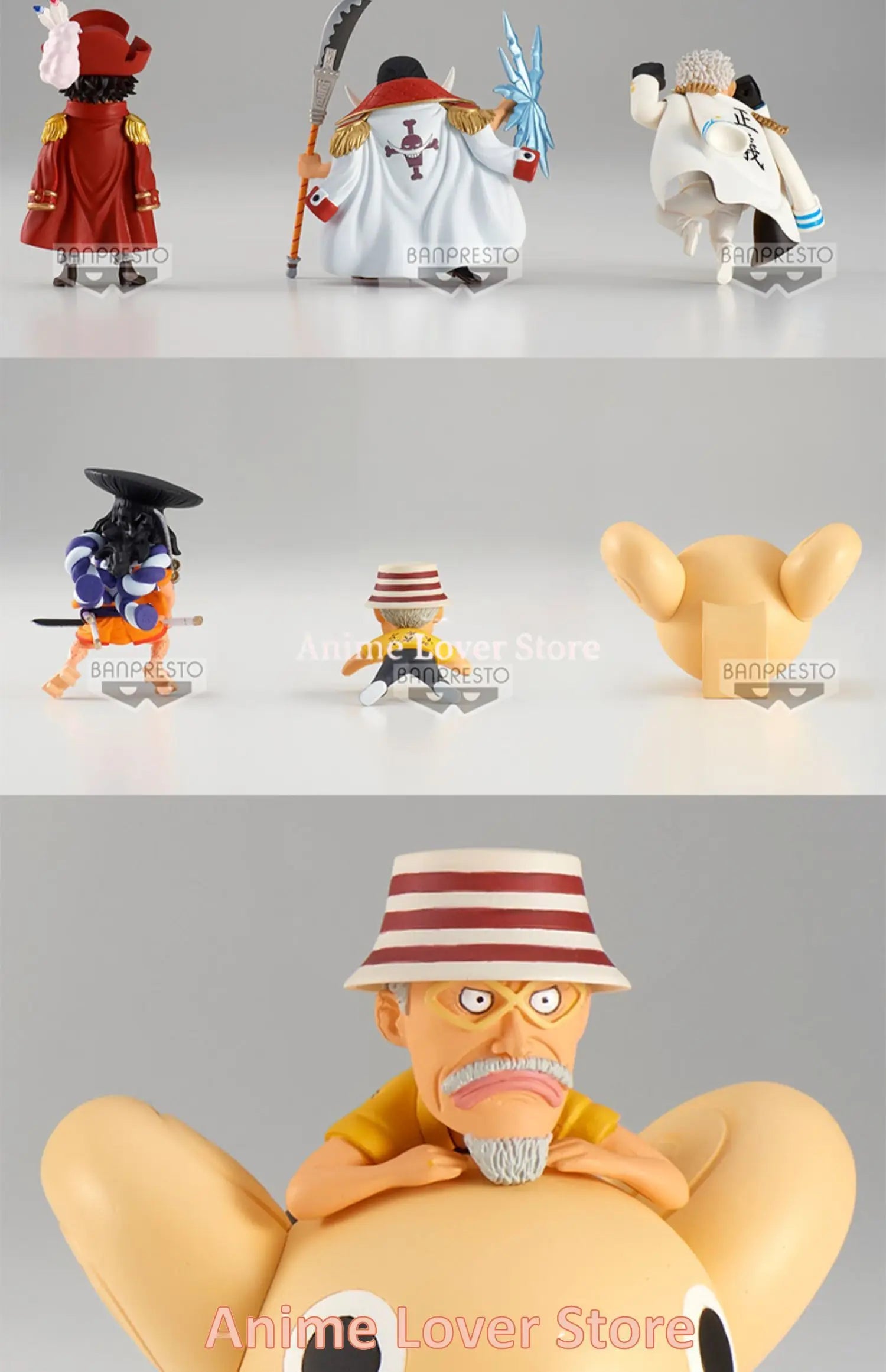 Bandai Banpresto Original One Piece WCF WT100 VO.10 Roger Edward Newgate Garp Oden Son chou Merry Anime Figures Toys