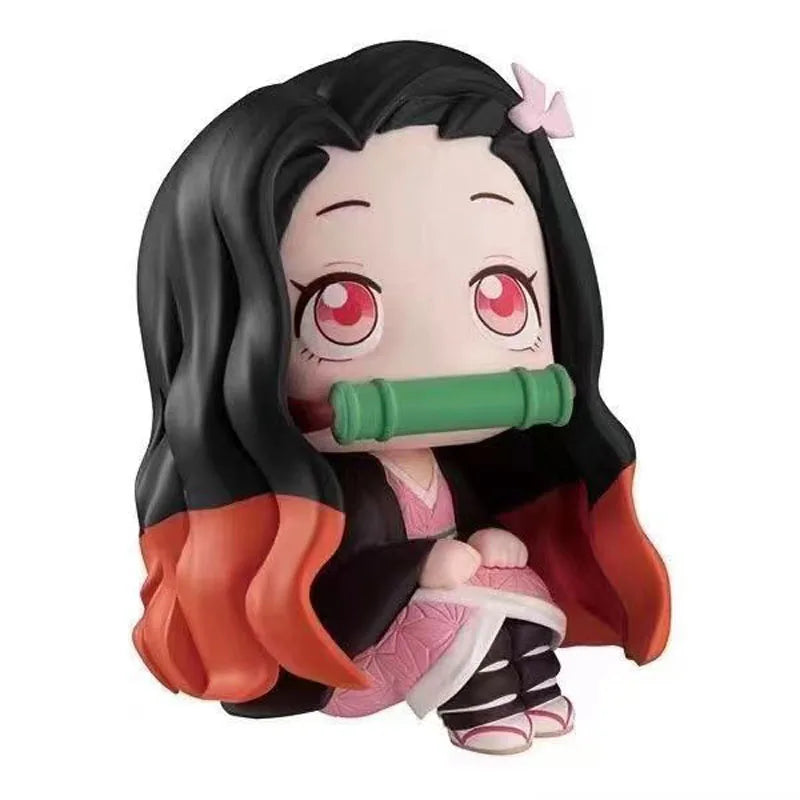 Anime Demon Slayer Doll Toy 6cm Nezuko Tanjirou Zenitsu Inosuke Kyoujurou Kanawo Action Figures Model Toy Kid Xmas Birthday Gift