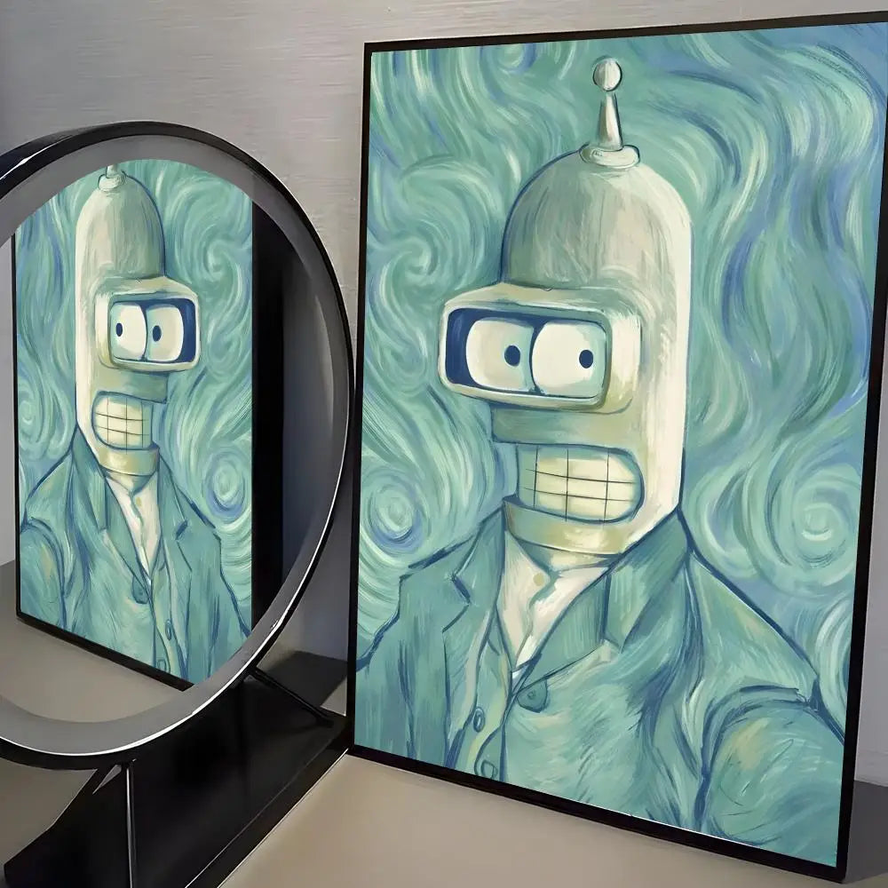 Futurama Bender Anime Poster