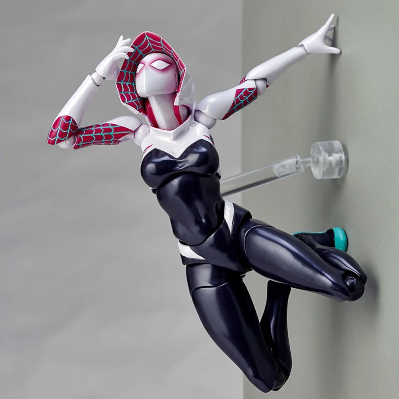 AMAZING YAMAGUCHI Spiderman Gwen Stacy Action Figure Spider Gwen PVC Model Spider-Man Across the Spider-Verse Miles Morales Toys