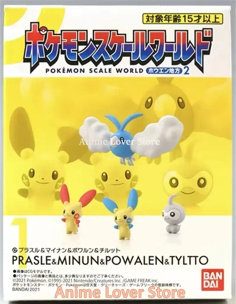 Bandai Original Scale World POKEMON Hoenn Region May Brendan Swablu Altaria Ralts Gardevoir Anime Figures Toys
