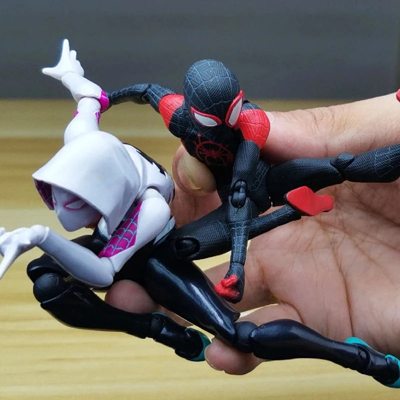 AMAZING YAMAGUCHI Spiderman Gwen Stacy Action Figure Spider Gwen PVC Model Spider-Man Across the Spider-Verse Miles Morales Toys