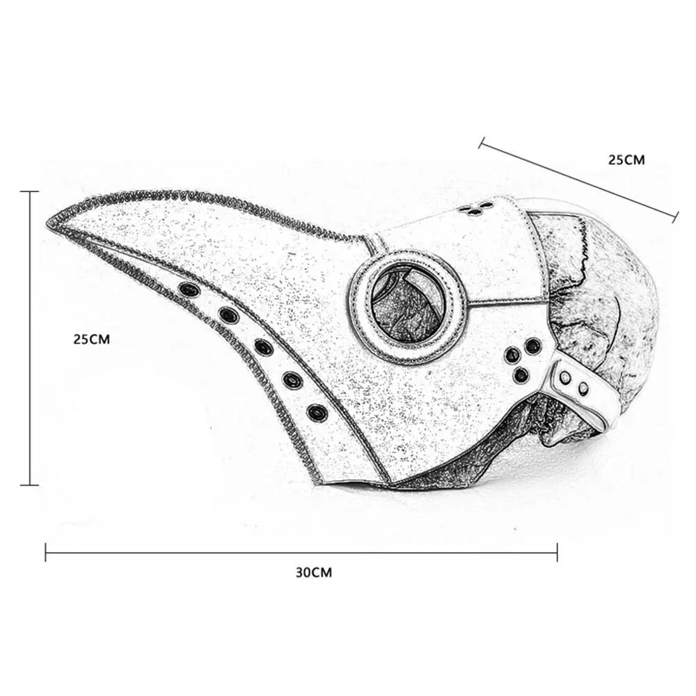 Cosplay Props Long Nose Beak Steampunk Bird Mask Cartoon Funny Plague Doctor Mask Plastic Halloween Bird Mask Nightclub