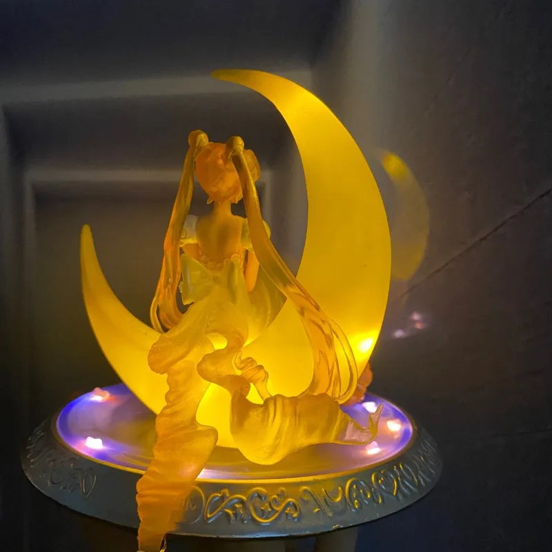 Hot Anime Sailor Moon Series Night Light Cartoon Character Creativity Exquisite Model Night Light Girls Birthday Gift