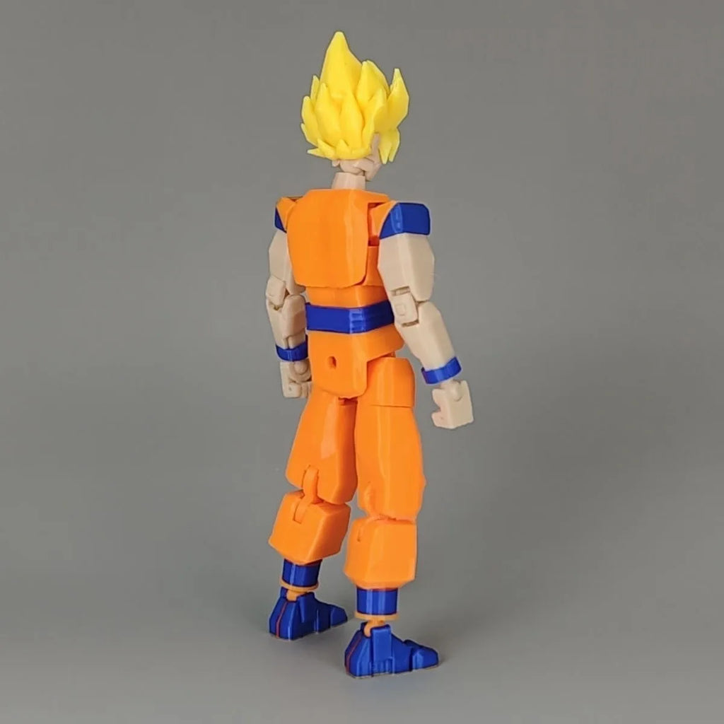 3D Printed Dragon Ball Goku Saiyan Anime Multi-Jointed Shapeshift Toys Action Figures Mannequin Model Superheros Ornaments