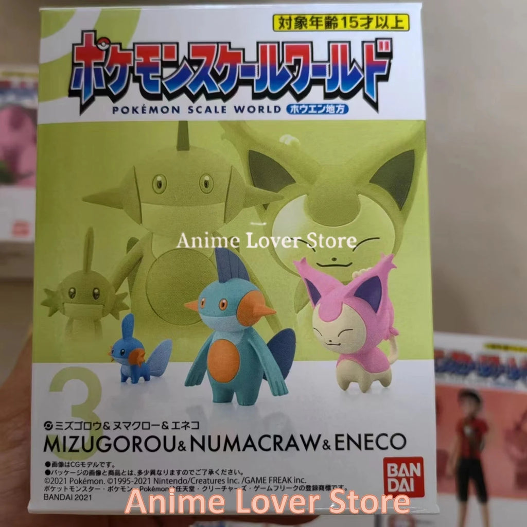Bandai Original Scale World POKEMON Hoenn Region May Brendan Treecko Torchic Mudkip Blaziken Anime Figures Toys