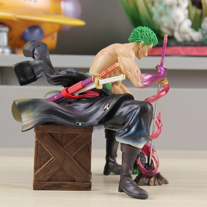 One Piece Zoro 15cm Figures Roronoa Zoro With 2 Heads Anime Figurine Pvc Statue Model Desk Collection Doll Decoration Toys Gifts