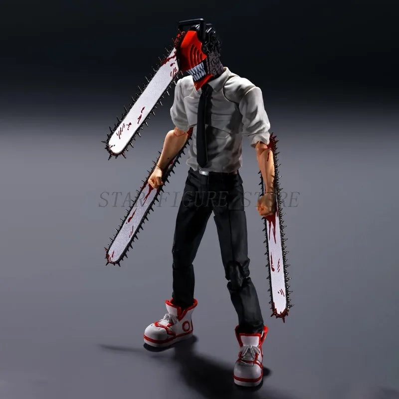 Chainsaw Man Action Figure SHF Denji Joint Movable Figurine Toys PVC Ornaments Doll 15cm Anime Electric Saw Demon Figures Model