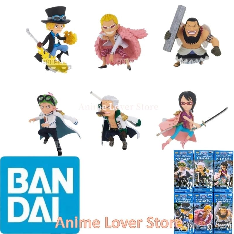 Bandai Banpresto Original One Piece WCF WT100 VO.4 Coby Smoker Tashigi Sabo Doflamingo Urouge Anime Figures Toys