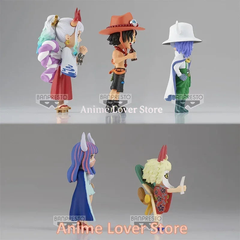 Bandai Banpresto Original One Piece WCF The Island of Ghosts VO.2 Ace Yamato Page One Ulti Anime Figures Toys for Kids Gift