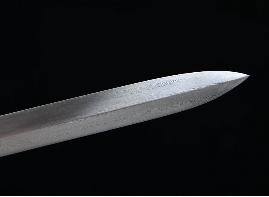 Chinese Cane Sword Folded Steel Damascus Blade Sharp Real Rosewood Scabbard Handmade Stick Sword Ready Battle Weapon Katanas