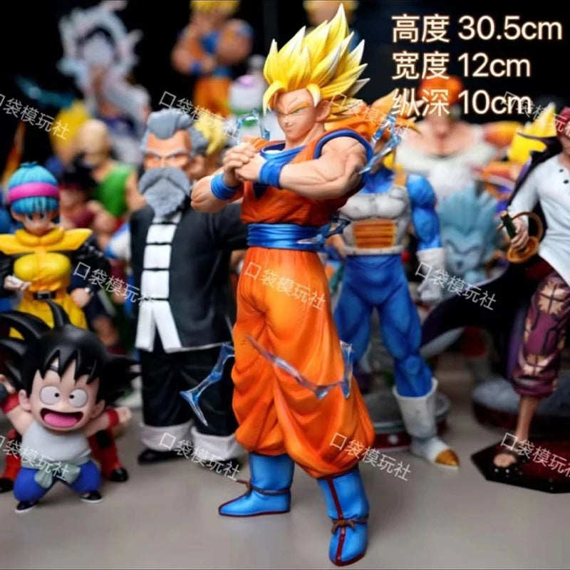 Anime Dragon Ball Ssj2 Goku Figure Son Goku Super Saiyan Action Figures 30.5cm Pvc Statue Collection Model Toys Gifts