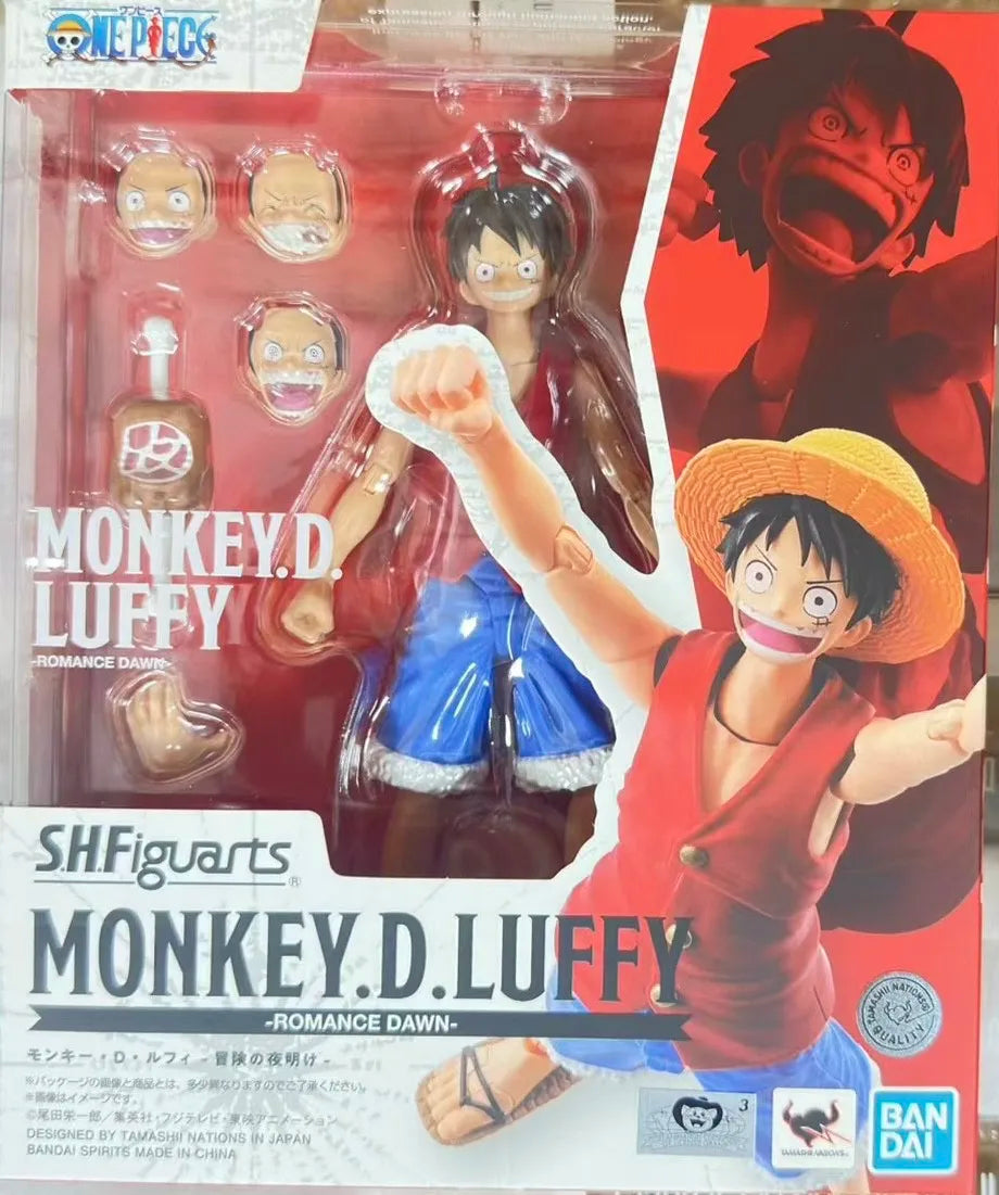 In Stock Genuine Bandai SHF One Piece Series Luffy Zoro Sanji Yonko Kaido Kid Trafalgar Law Action Figures Hand Model Collection