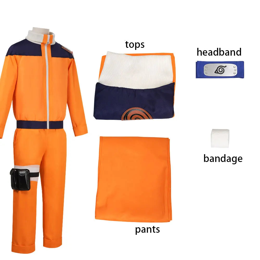Cartoon Ninja Cosplay Costume Full Set With Props Accessories Japanese Anime Style