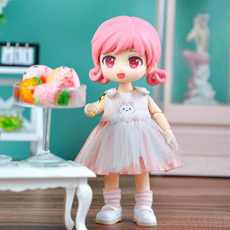 Ymy Doll Ob11 Movable Joint Girl Boy Doll Gsc Face 1/12Bjd Figures Anime Model Surprise Dolls With Doll Head, Body, Clothes