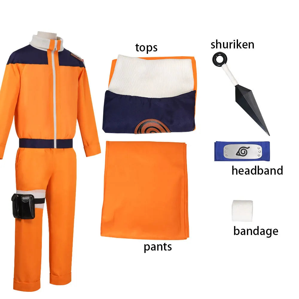 Cartoon Ninja Cosplay Costume Full Set With Props Accessories Japanese Anime Style