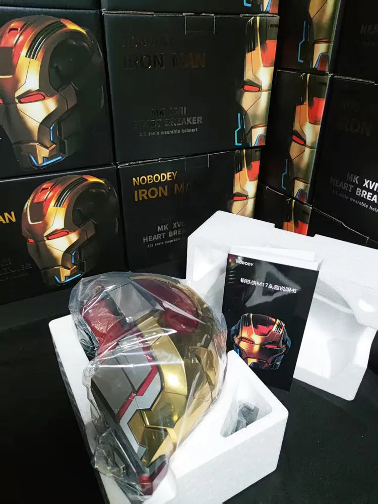 1:1 Iron Man Mk50 Mk17helmet Wearable Voice-Activated Deformation Helmet Around Marvel Animation Derivatives Model Toy Gift