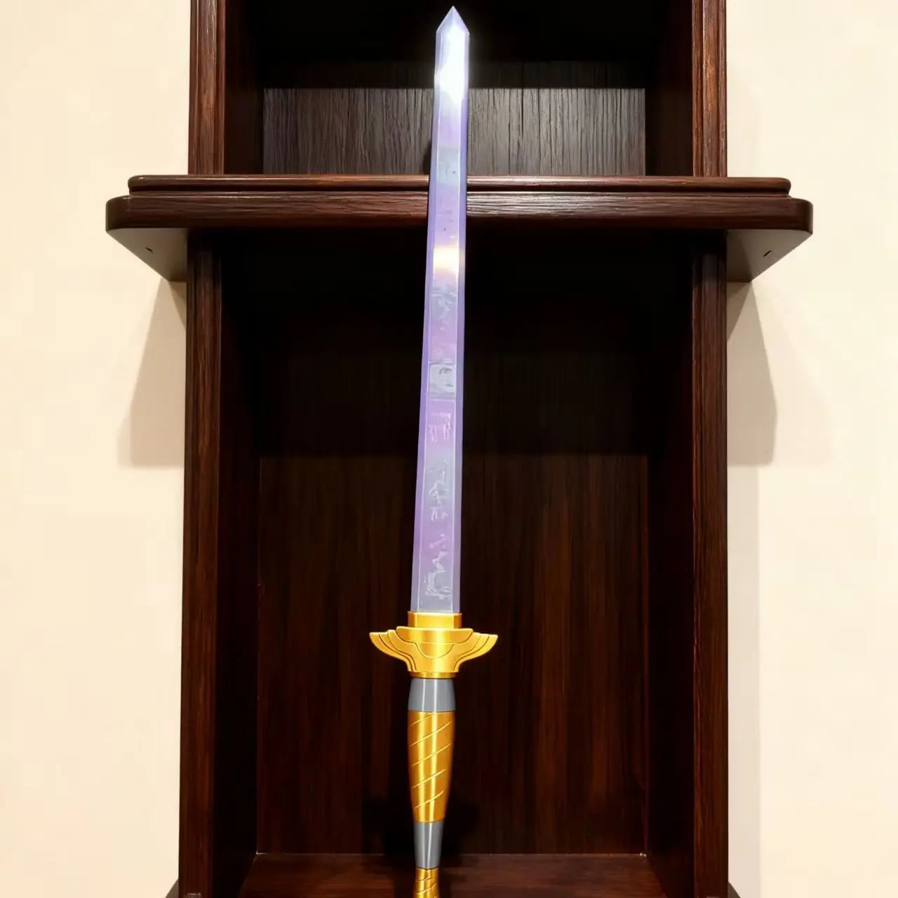 Purple Rumi Demon Hunter Sword Telescopic Cosplay Prop With Symbol Plastic Long Sword Fantasy Accessory Gift