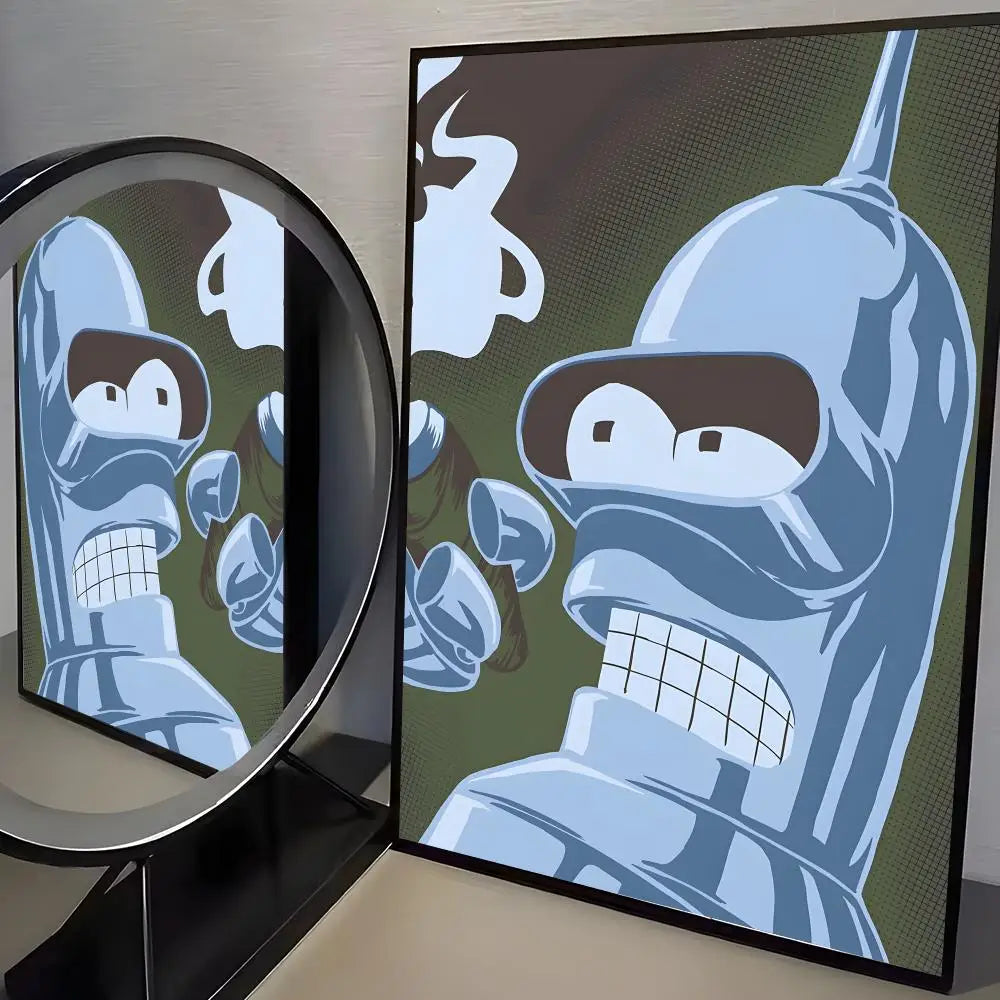 Futurama Bender Anime Poster